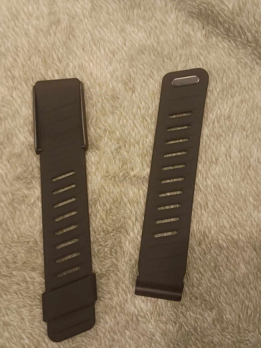 Black Silicone Replacement Watch Band - Two Piece